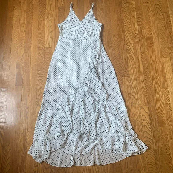 Sold 🎈Polka dot ruffle maxi slip dress size M - Picture 7 of 12
